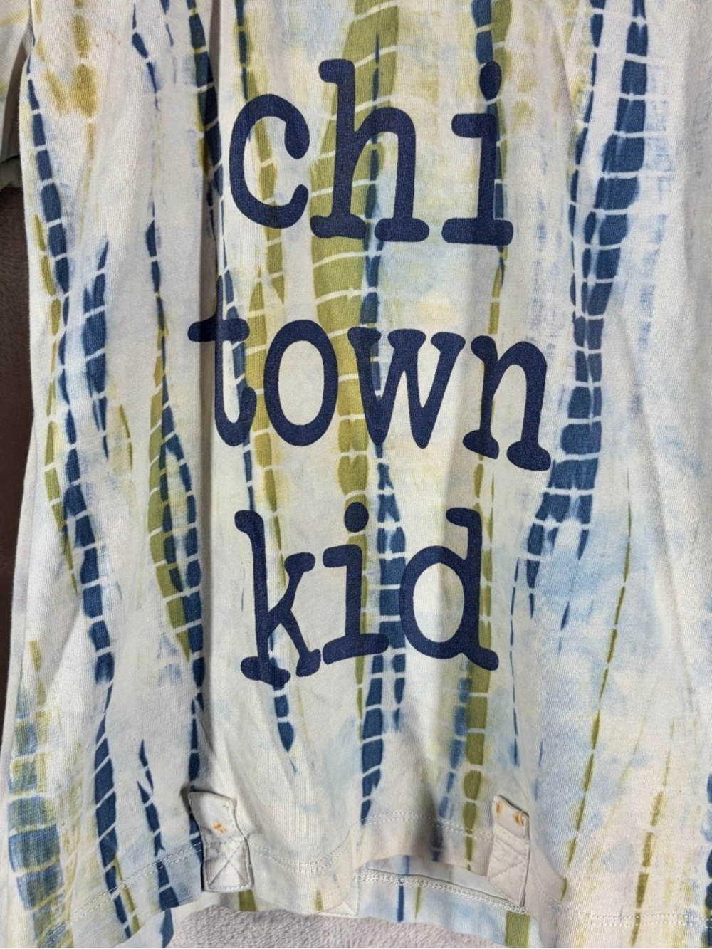 Jak & Peppar Layered Tie Dye Shirt Size 7/8 Chi Town Kid Chicago 90s Streetwear - Picture 3 of 6